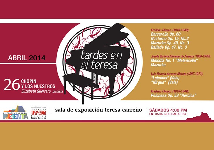 Las Tardes en el Teresa regresan a la Sala de Exposición Teresa Carreño