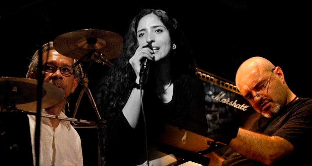 jazz Valentina Becerra (vocalista), Laurent Lecuyer (piano) y Carlos "Nene" Quintero