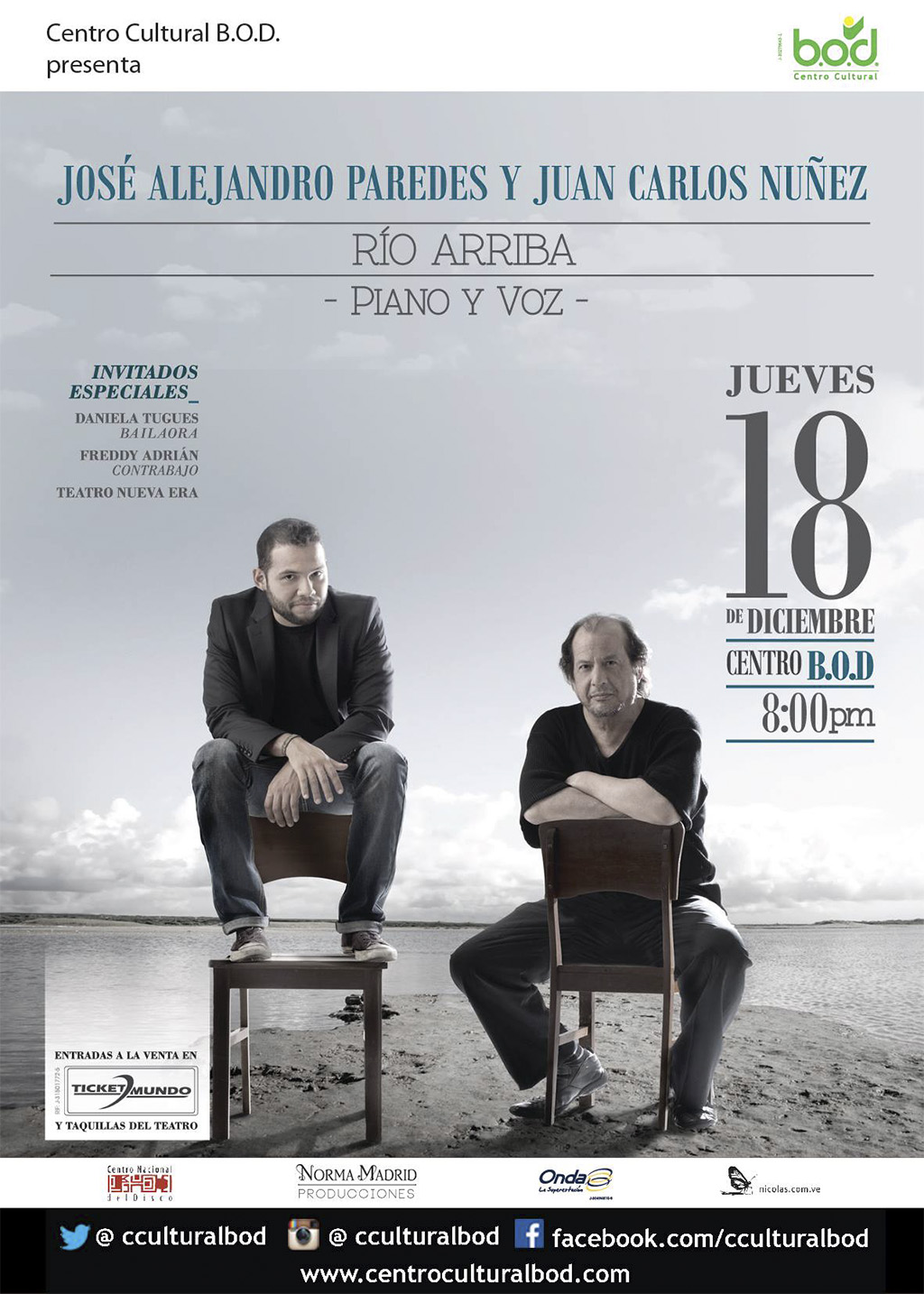 Juan Carlos Núñez en el piano y el cantautor José Alejandro Paredes se lanzan ‘Río Arriba’ para presentarnos una producción discográfica de colección