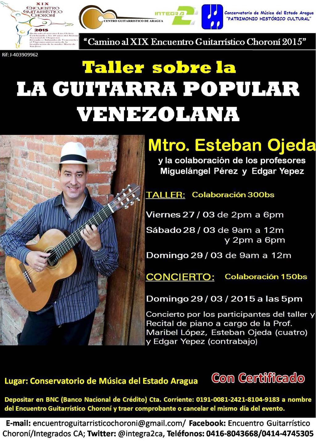 Guitarrístico Afiche Esteban Ojeda